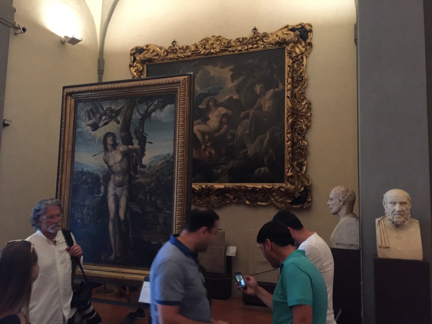 The Gallery setup in the Uffizzi gallery
